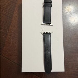 Apple Black Leather Watch Band